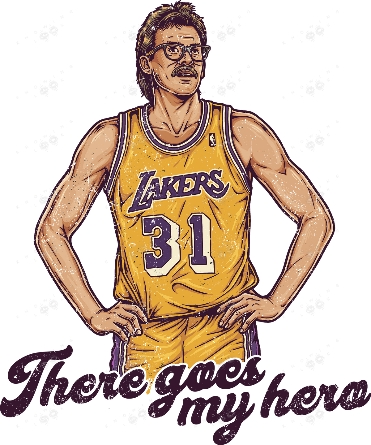 There Goes My Hero — Kurt Rambis Showtime Lakers + Foo Fighters tee