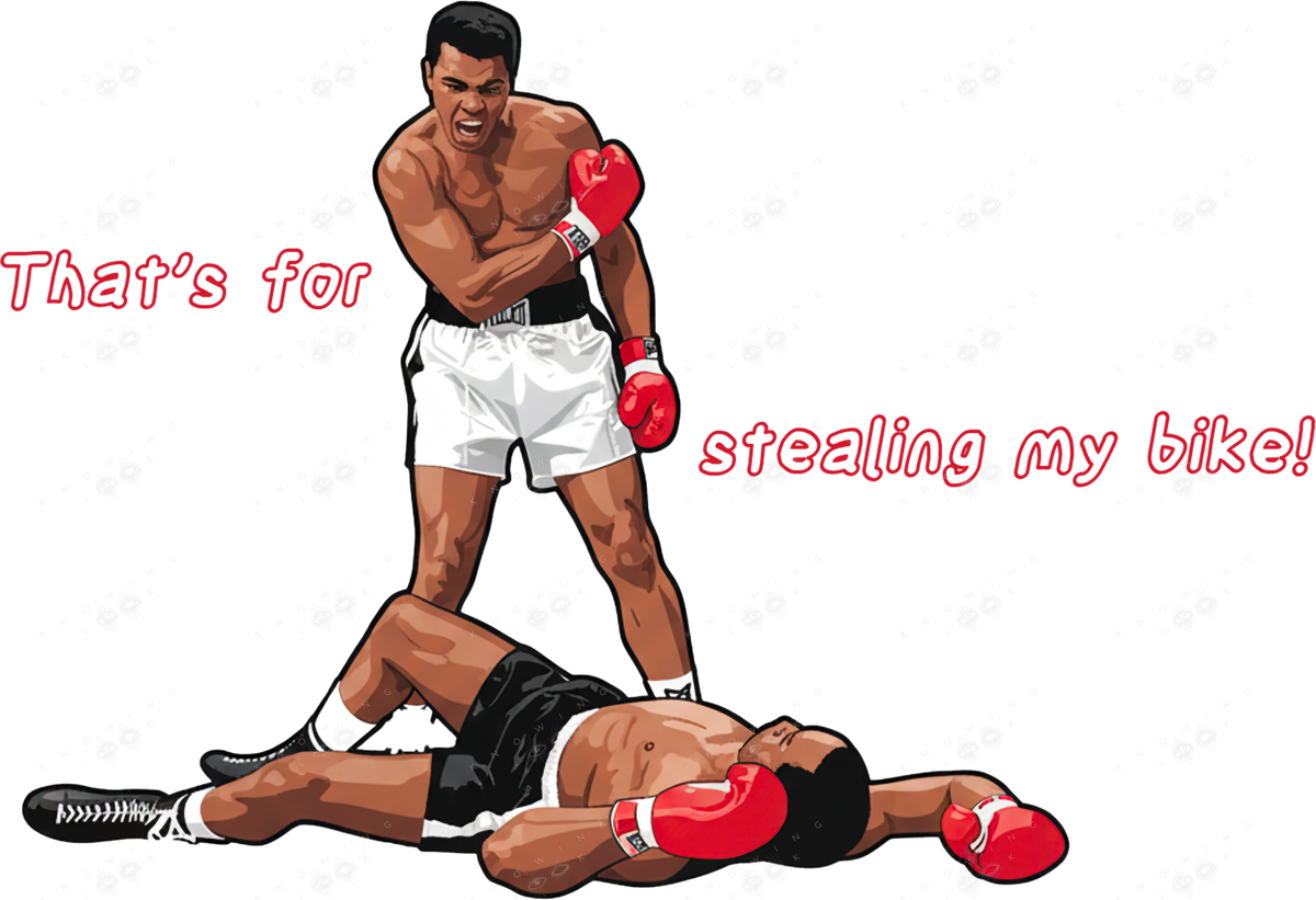 No More Training Wheels — Muhammad Ali Sonny Liston Stolen Bike T-Shirt